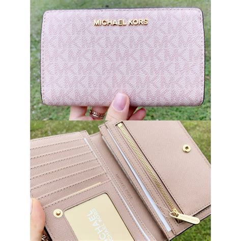 michael kors travel wallet pink|Michael Kors multifunction wallet.